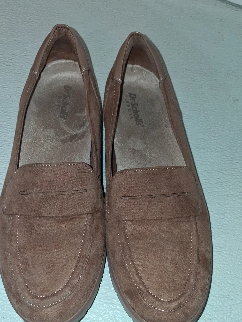 Dr. Scholl's Brown Suede Women's Penny Loafers